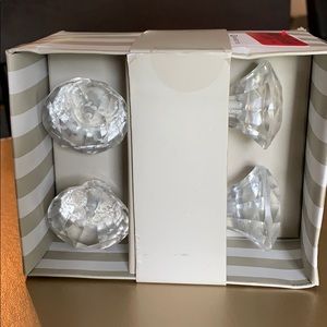 4 Crystal drawer knobs